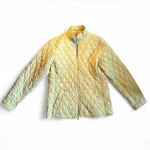 Lands' End Quilted Jacket in Spring Green Size Medium